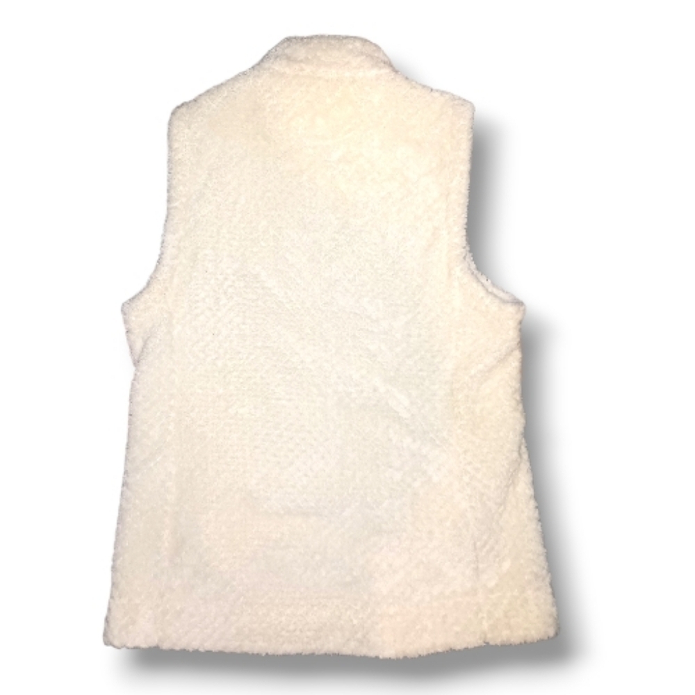 Calvin Klein | Fleece Full-Zip Vest | Ivory | Size Medium | EUC - Picture 4 of 10